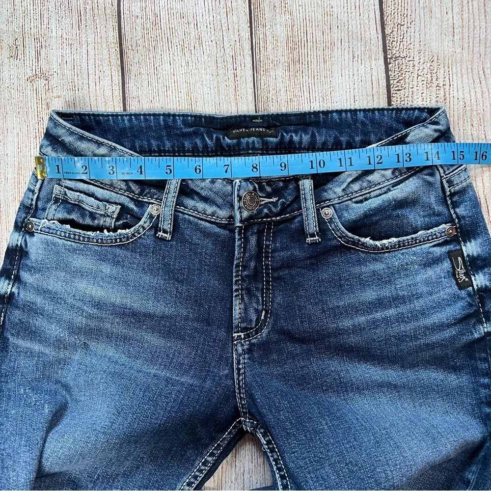 Silver Aiko Ankle Slim Destroyed Jeans